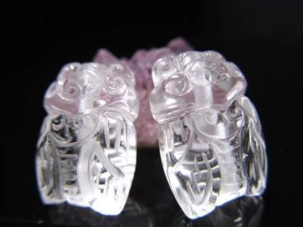 水晶 パワーストーン パーツ クリスタル 彫刻 アクセサリー