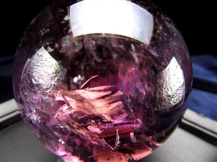 アメジスト 丸玉 スフィア 紫水晶 ファントム