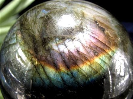 ラブラドライト 丸玉 スフィア シラー効果 置物 マダガスカル産