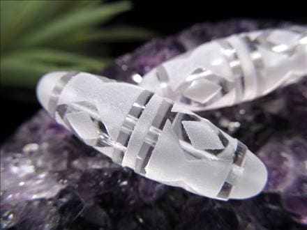 金剛杵天珠 水晶 クリスタル天珠 水晶天珠