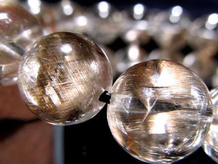 プラチナルチルクォーツ ブレスレット プラチナルチル ルチルレイテッドクォーツ ブルッカイト