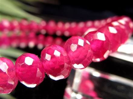 ルビー ブレスレット ボタンカット 紅玉 ミャンマー産