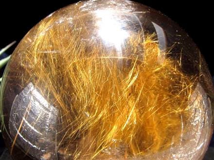 ゴールドルチルクォーツ 丸玉 スフィア 金針水晶 ルチル