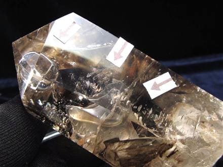 水入り水晶 エレスチャル 原石 置物 エンハイドクォーツ