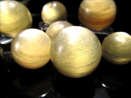 キャッツアイ 天然金雲母 天然ゴールデンマイカ フロゴパイト 丸玉