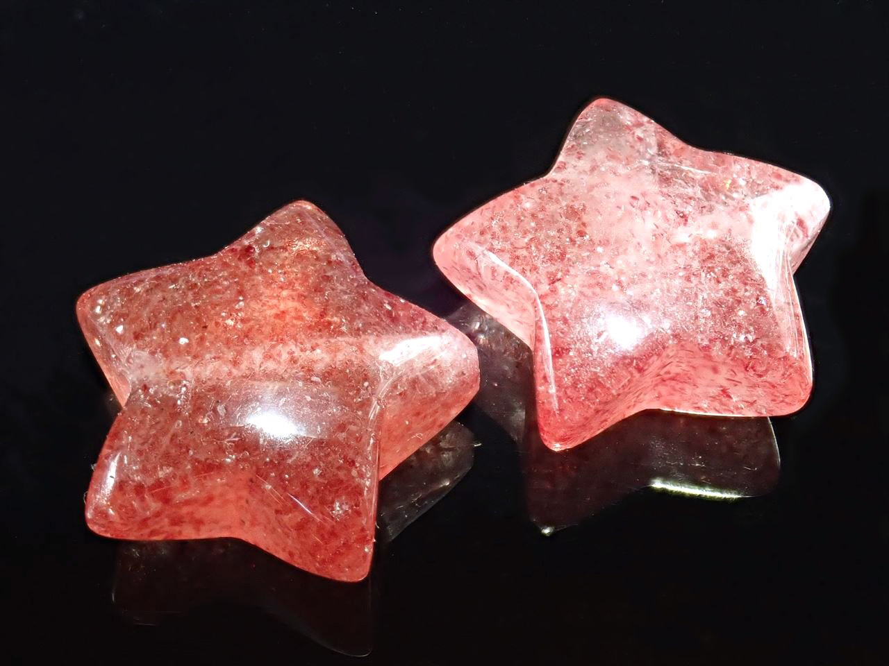 【1粒売り】★数量限定入荷★珍しい形状のビーズ石★ブレスレットやアクセサリーのポイントとして★ピンクエピドート・シスト【マンガノエピドートシスト】スター型　ビーズ石★最大幅約13-14.5mm★【タンザニア産】