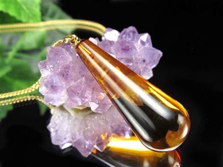 天然琥珀 グリーンアンバー ペンダント Silver925 バルト海産