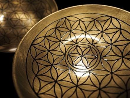 フラワーオブライフ 神聖幾何学 ラウンドトレイ プレート 皿