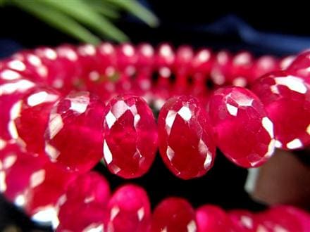 ルビー ブレスレット ボタンカット 紅玉 ミャンマー産