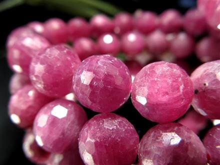 ルビー 紅玉 ミラーボールカット ブレスレット ピンクサファイア