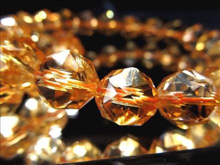 シトリン 黄水晶 スターカット ブレスレット 11月誕生石