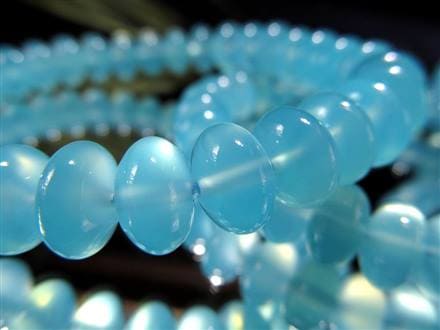 シーブルーカルセドニー 玉髄 カルセドニー ボタン ブレスレット