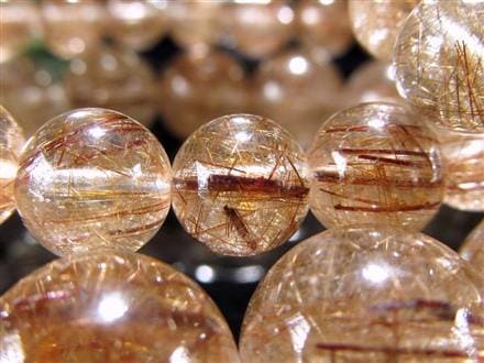 ブラウンルチルクォーツ ブレスレット 天然石 パワーストーン ルチルクォーツ