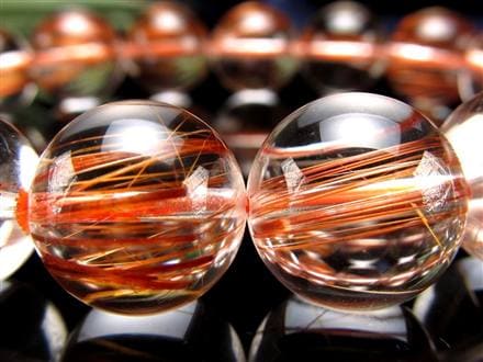 オレンジルチルクォーツ ブレスレット レッドルチルクォーツ ルチルレイデッドクォーツ 金運