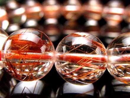 オレンジルチルクォーツ ブレスレット レッドルチルクォーツ ルチルレイデッドクォーツ 金運