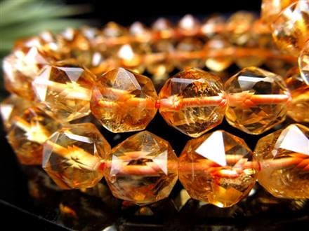 シトリン 黄水晶 スターカット ブレスレット 11月誕生石