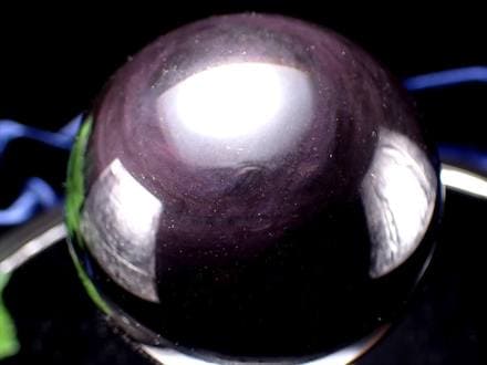 オブシディアン 丸玉 シラー 黒曜石 置物 天然石