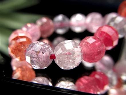 ブレスレット 多面カット デザイン 天然石 シンプル