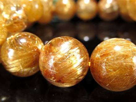 ゴールド ルチル クォーツ ブレスレット 金運