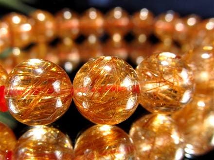 オレンジルチルクォーツ ブレスレット レッドルチルクォーツ ルチルレイデッドクォーツ 金運