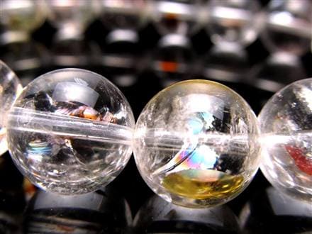 ライモナイトインクォーツ シンフォニックオーロラクォーツ 褐鉄鉱入り水晶 ブレスレット