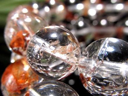 ライモナイトインクォーツ ブレスレット 褐鉄鉱 水晶