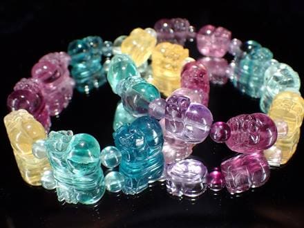 フローライト ブレスレット ヒキュウ 貔貅 蛍石