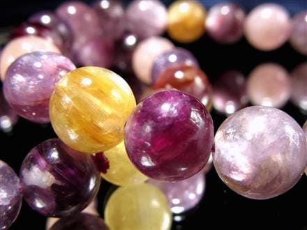 レピドライトシリカ パープルマイカ リシア雲母 ブレスレット レピドライト