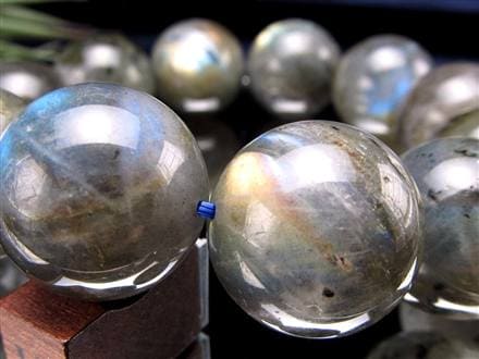 ラブラドライト 曹灰長石 ブレスレット シラー ラブラドレッセンス