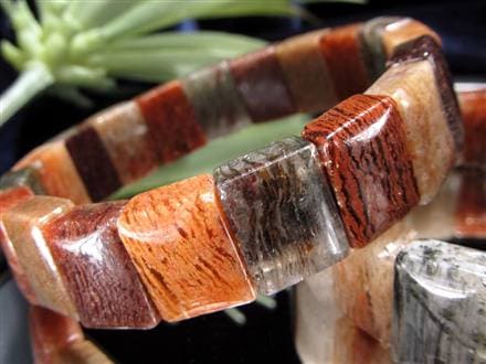 ガーデンクォーツ バングルブレスレット 庭園水晶 パワーストーン 天然石