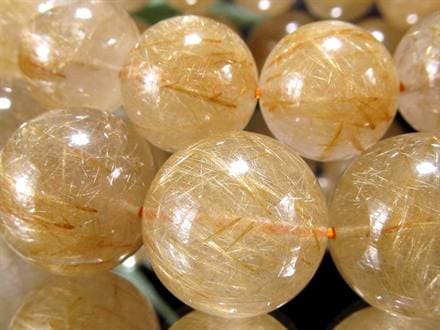 ゴールドルチルクォーツ ブレスレット ルチレイテッドクォーツ 金針水晶 パワーストーン