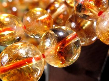 シトリン ファントム 幻影黄水晶 ブレスレット ブラジル産