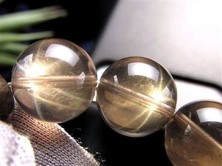 スタースモーキークォーツ スモーキークォーツ ブレスレット 星彩効果 アステリズム効果