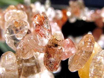 ルチルクォーツ ブレスレット MIXルチル 金紅石入り水晶 ルチレイテッドクォーツ