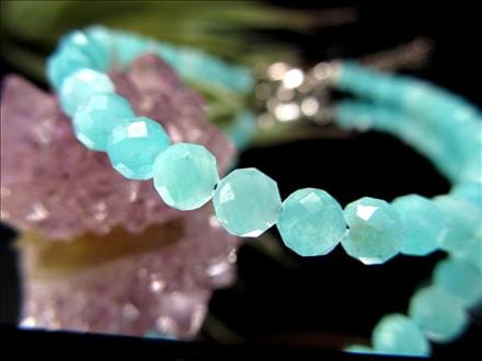 アマゾナイト ワイヤーブレスレット ブレスレット アジャスター金具付 デザインブレスレット