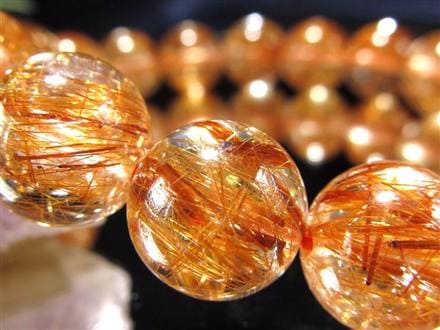 オレンジルチルクォーツ ブレスレット レッドルチルクォーツ ルチルレイデッドクォーツ 金運