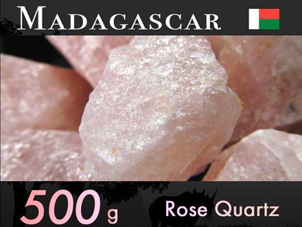ローズクォーツ ロッククリスタル 紅石英 原石 マダガスカル