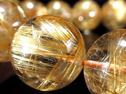 ゴールドルチル ブレスレット タイチン 金針水晶 天然石