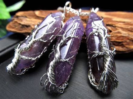 ペンダント ツリーオブライフ 世界樹 ダブルポイント 天然石