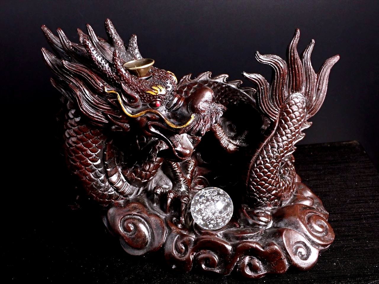 開運 龍 龍神 龍香炉 中国七宝焼 アンティーク 開運 龍 龍神 龍香炉 中国七宝焼 アンティーク