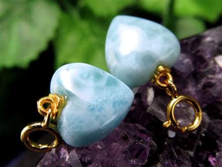 ラリマー ブルーペクトライト ハート型 チャーム Silver925