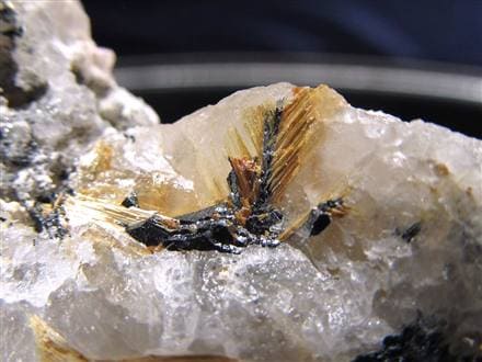 ゴールドルチル ヘマタイト 原石 母岩付き 金運