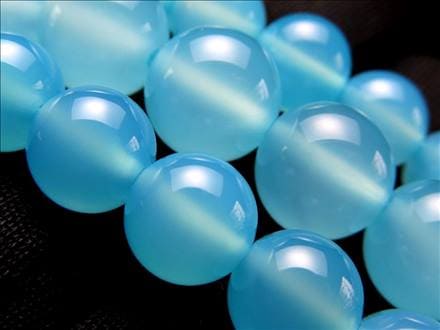 シーブルーカルセドニー カルセドニー 玉髄 ビーズ連 連材