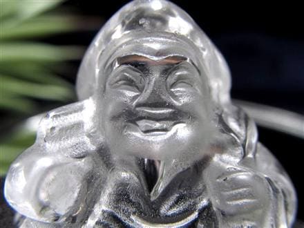 水晶 クォーツ 縁起物 置物 大黒天