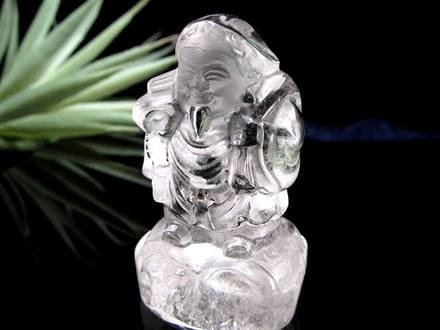 水晶 クォーツ 縁起物 置物 大黒天