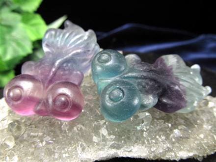 フローライト 蛍石 タンブル カービング 彫刻