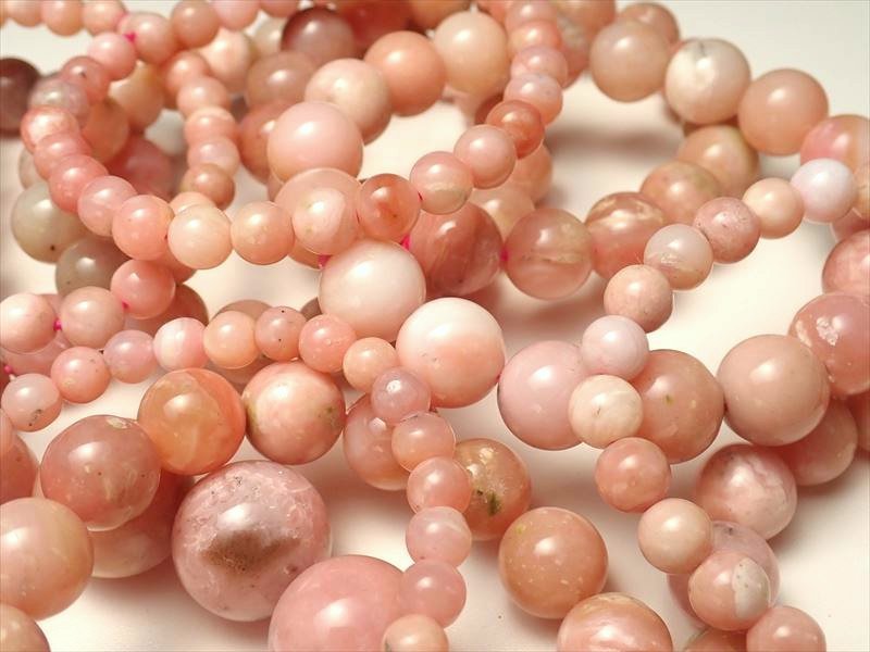 ★女性に人気のオパール★愛情を育む縁結びの石★500gセット★1袋6500円★ピンクオパールブレスレット詰合せ★500グラム★【オーストラリア産】