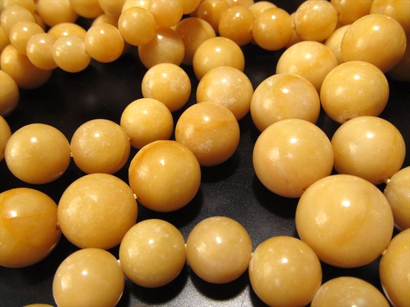 ★限定入荷★激安特価！★艶感！ミルキーイエロー★勇気を象徴する石★500gセット★1袋3500円★イエロードロマイト【白雲石】ブレスレット詰合せ◆【ロシア産】