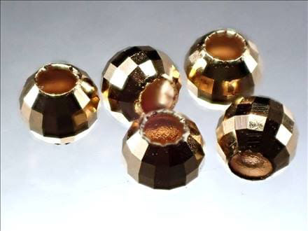 【1粒売り】◆高品質18金メタルパーツ◆デザインブレスのサイズ調整・アクセントに！◆18Kゴールドカットビーズ◆約4mm 穴径約0.6mm◆RND005◆