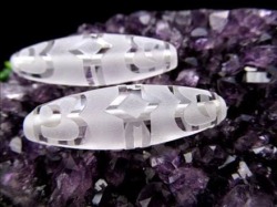 蓮師法帽天珠 水晶 クリスタル 天珠